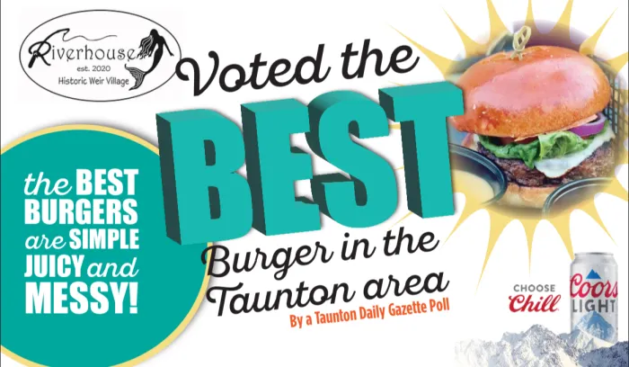 Voted the best burger in the Taunton area by a Taunton Daily Gazette poll