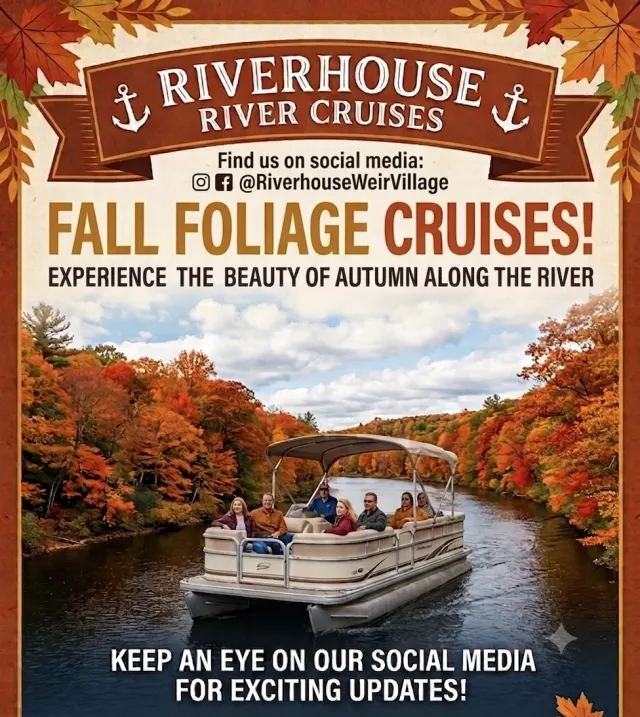 Riverhouse River Cruises: Fall Foliage Cruises along the Taunton River on a pontoon boat