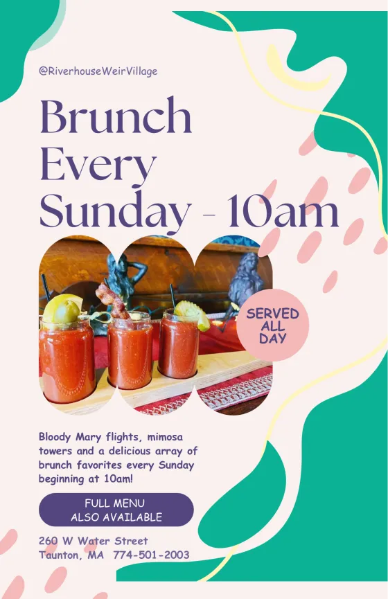 Brunch every Sunday from 10am, with Bloody Mary and mimosa flights